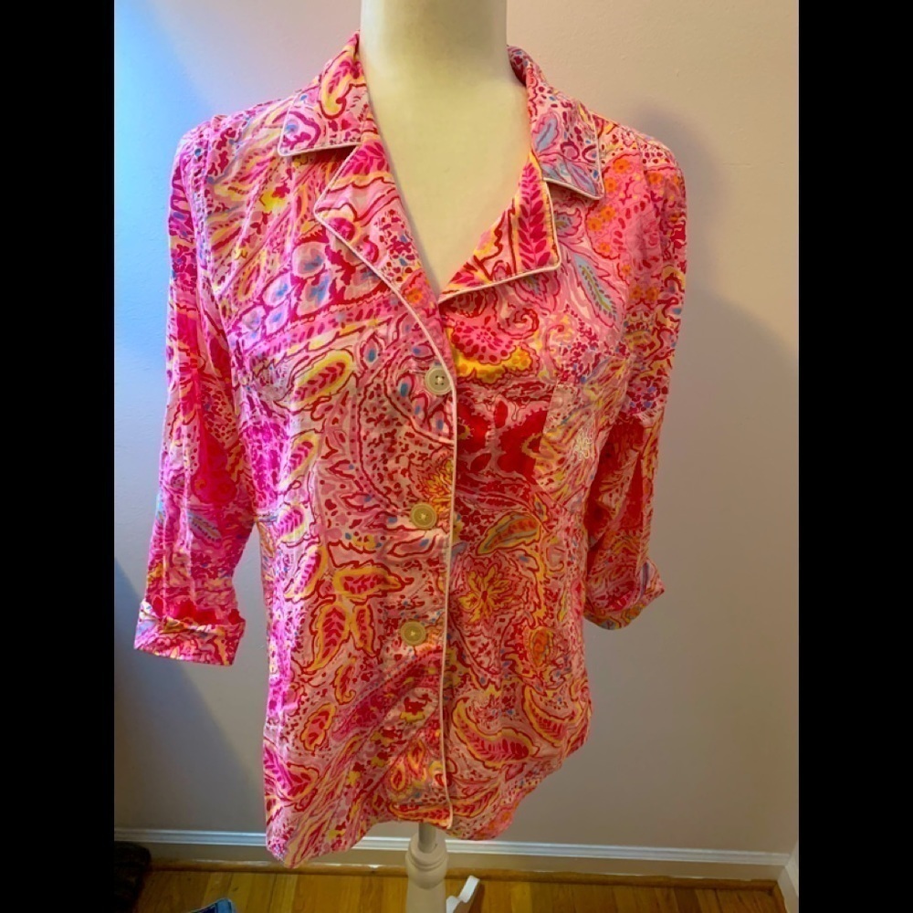 Lauren Ralph Lauren PJ 100% cotton top, size L